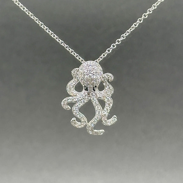 Estate Effy 14K W Gold 0.56ctw Black G - H/SI1 - I1 Diamond Octopus Pendant - Walter Bauman Jewelers