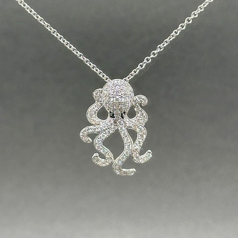 Estate Effy 14K W Gold 0.56ctw Black G - H/SI1 - I1 Diamond Octopus Pendant - Walter Bauman Jewelers