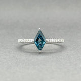 Estate Effy 14K W Gold 1.20ct Topaz & 0.05ctw I - J/SI1 - 2 Diamond Ring - Walter Bauman Jewelers