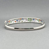 Estate Effy 14K W Gold 7.64ctw Sapphire & 0.25ctw G - H/VS2 - SI1 Diamond Bangle - Walter Bauman Jewelers