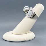 Estate Effy 14K W Gold Tahitian Pearl & 0.67ctw G - H/SI1 - 2 Diamond Ring - Walter Bauman Jewelers