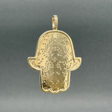 Estate Effy 14K Y Gold 0.48ctw H - I/SI1 - 2 Diamond Hamsa Pendant - Walter Bauman Jewelers