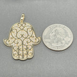 Estate Effy 14K Y Gold 0.48ctw H - I/SI1 - 2 Diamond Hamsa Pendant - Walter Bauman Jewelers