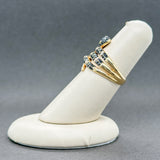 Estate Effy 14K Y Gold 0.75ctw Black & G-H/SI2-I1 Diamond & 0.02ctw Garnet Safari Snake Ring - Walter Bauman Jewelers