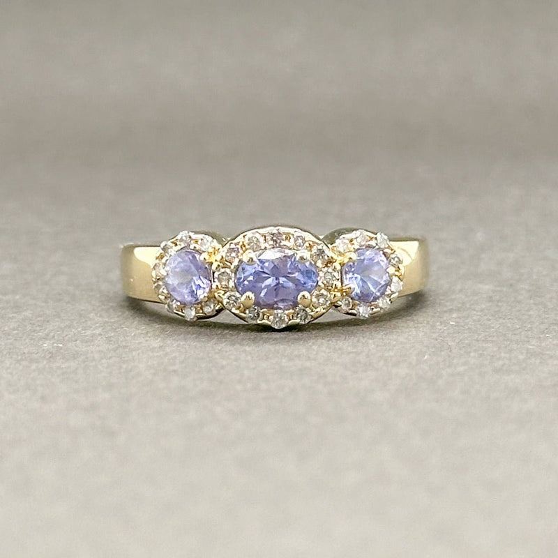 Estate Effy 14K Y Gold 0.75ctw Tanzanite & 0.18ctw H/SI1-2 Diamond Ring - Walter Bauman Jewelers