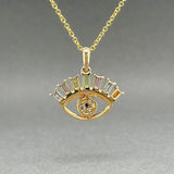 Estate Effy 14K Y Gold 0.97ctw Sapphire & 0.05ctw G - H/VS2 Diamond Eye Pendant - Walter Bauman Jewelers