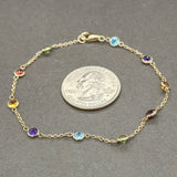 Estate Effy 14K Y Gold 2.90ctw Multi-Gemstone Bracelet - Walter Bauman Jewelers