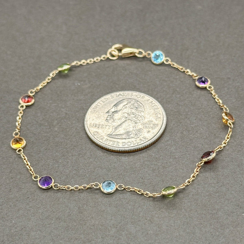 Estate Effy 14K Y Gold 2.90ctw Multi-Gemstone Bracelet - Walter Bauman Jewelers