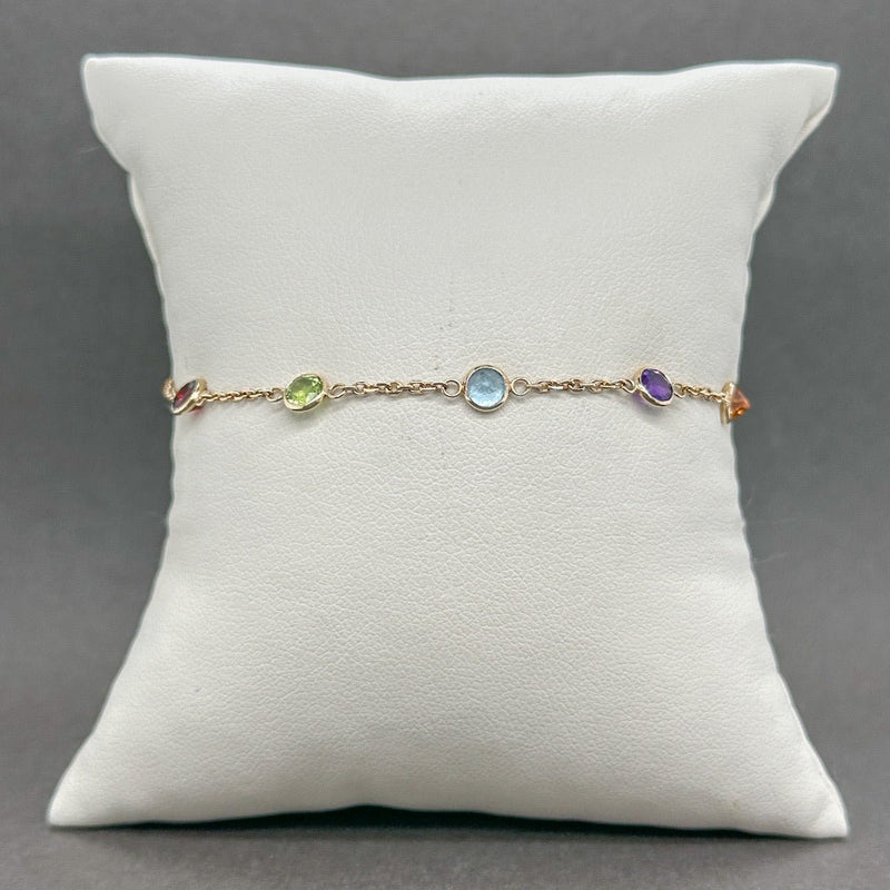 Estate Effy 14K Y Gold 2.90ctw Multi-Gemstone Bracelet - Walter Bauman Jewelers