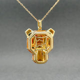 Estate Effy 14K Y Gold 9.51ctw Citrine & Garnet & 0.25ctw H/SI1 - 2 Diamond Panther Pendant - Walter Bauman Jewelers