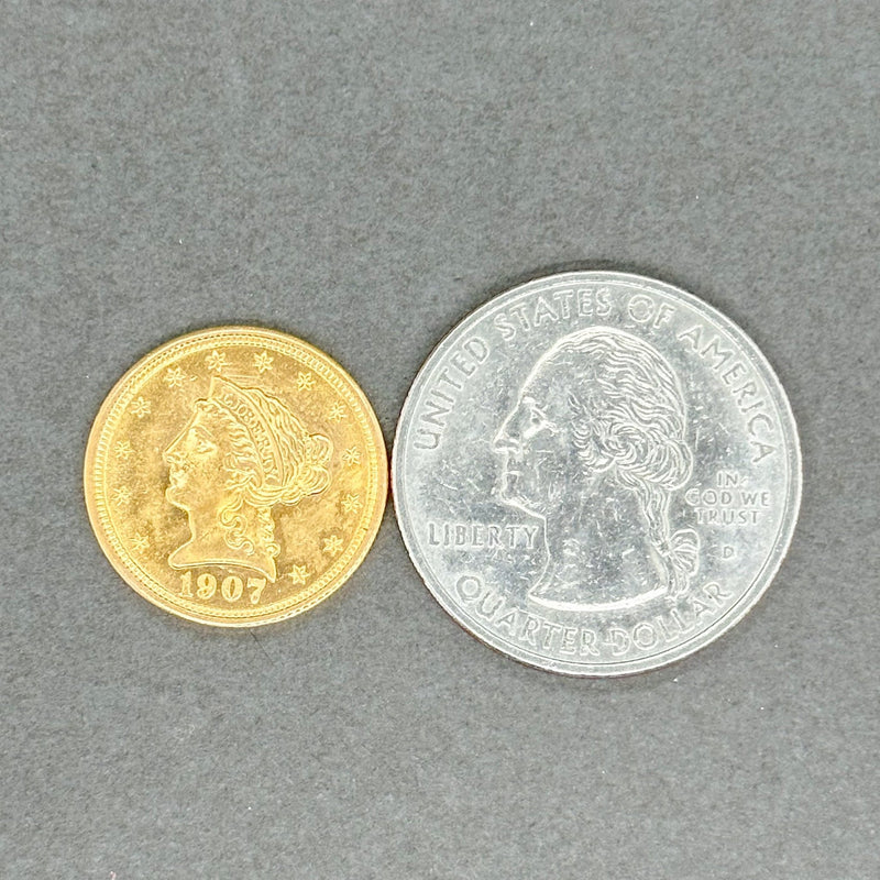Estate Fine Gold 1907 Gold Liberty Head $2.50 Dollar Coin - Walter Bauman Jewelers