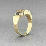 Estate GL Miller 14K Y Gold 0.54ctw Onyx & 0.06ctw Tigers Eye Inlay Ring - Walter Bauman Jewelers