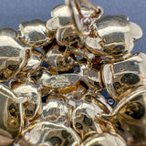 Estate Henry Dunay 18K Y Gold Tigers Eye & 0.42ctw H/VS2 Diamond Flower Brooch - Walter Bauman Jewelers