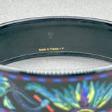 Estate Hermes 18mm Brazil Wide Enamel Bangle Bracelet - Walter Bauman Jewelers