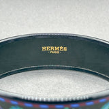 Estate Hermes 18mm Brazil Wide Enamel Bangle Bracelet - Walter Bauman Jewelers