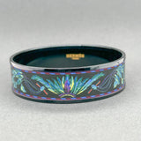 Estate Hermes 18mm Brazil Wide Enamel Bangle Bracelet - Walter Bauman Jewelers