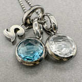 Estate Ippolita SS 6.33ctw Quartz & Topaz & 0.24ctw G - H/SI1 - 2 Diamond Pendants - Walter Bauman Jewelers