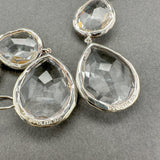 Estate Ippolita SS Rock Candy Triple Drop 44.12ctw Quartz Earrings - Walter Bauman Jewelers