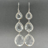 Estate Ippolita SS Rock Candy Triple Drop 44.12ctw Quartz Earrings - Walter Bauman Jewelers