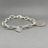 Estate James Avery SS Resolute Heart Charm Bracelet - Walter Bauman Jewelers