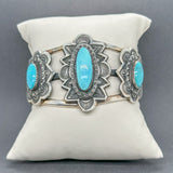 Estate James Rogers SS Turquoise Cuff Bracelet - Walter Bauman Jewelers