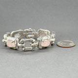 Estate John Hardy SS Rose Quartz Bamboo Bracelet - Walter Bauman Jewelers