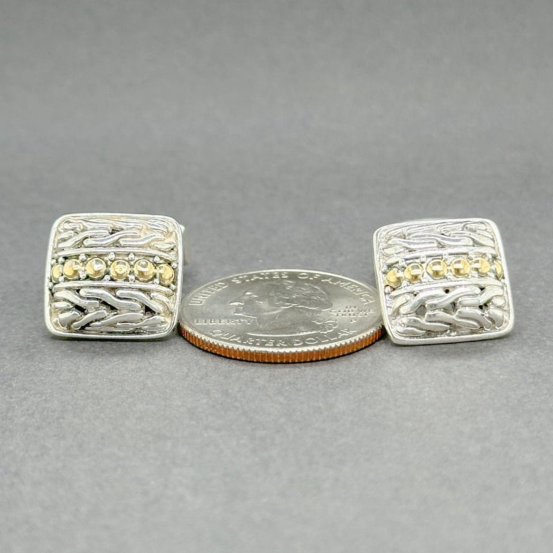 Estate John Hardy Two Tone SS Dot Cufflinks - Walter Bauman Jewelers