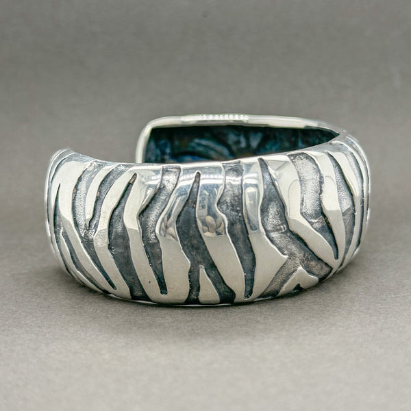 Estate Judith Leiber SS Zebra Stripe Cuff Bracelet - Walter Bauman Jewelers