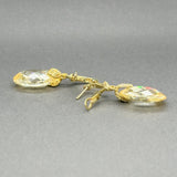 Estate Judith Ripka 18K Y Gold 40.72ctw Zircon & 0.30ctw G/SI1 Diamond Earrings - Walter Bauman Jewelers