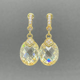 Estate Judith Ripka 18K Y Gold 40.72ctw Zircon & 0.30ctw G/SI1 Diamond Earrings - Walter Bauman Jewelers