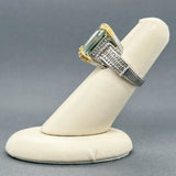 Estate Judith Ripka SS 14.96ct Prasiolite & 0.05ctw H/SI2 Diamond Ring - Walter Bauman Jewelers