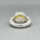 Estate Judith Ripka SS 9.17ct CZ & 0.04ctw H/VS2 - SI1 Diamond Ring - Walter Bauman Jewelers