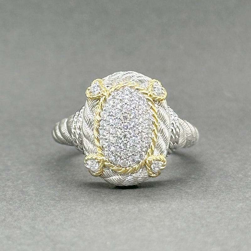 Estate Judith Ripka SS CZ Cocktail Ring - Walter Bauman Jewelers