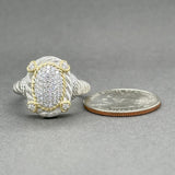 Estate Judith Ripka SS CZ Cocktail Ring - Walter Bauman Jewelers