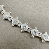 Estate Judith Ripka SS CZ Link Bracelet - Walter Bauman Jewelers