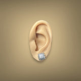 Estate Lagos SS 0.09ctwG/VS2 - SI1 Diamond Pret - a - Porter Stud Earrings - Walter Bauman Jewelers