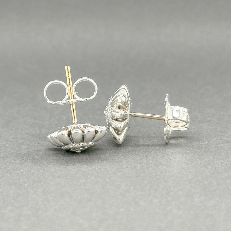 Estate Lagos SS 0.09ctwG/VS2 - SI1 Diamond Pret - a - Porter Stud Earrings - Walter Bauman Jewelers