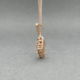 Estate Levain 14K R Gold 0.69ct Morganite & 0.15ctw Brown/SI1 Diamond Pendant - Walter Bauman Jewelers