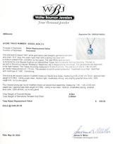 Estate Levian 14K W Gold 4.56ct Blue Topaz & 0.08ctw Sapphire Pendant - Walter Bauman Jewelers