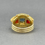 Estate Luna Felix 18K Y Gold 2.54ctw Sapphire & Garnet Ring - Walter Bauman Jewelers