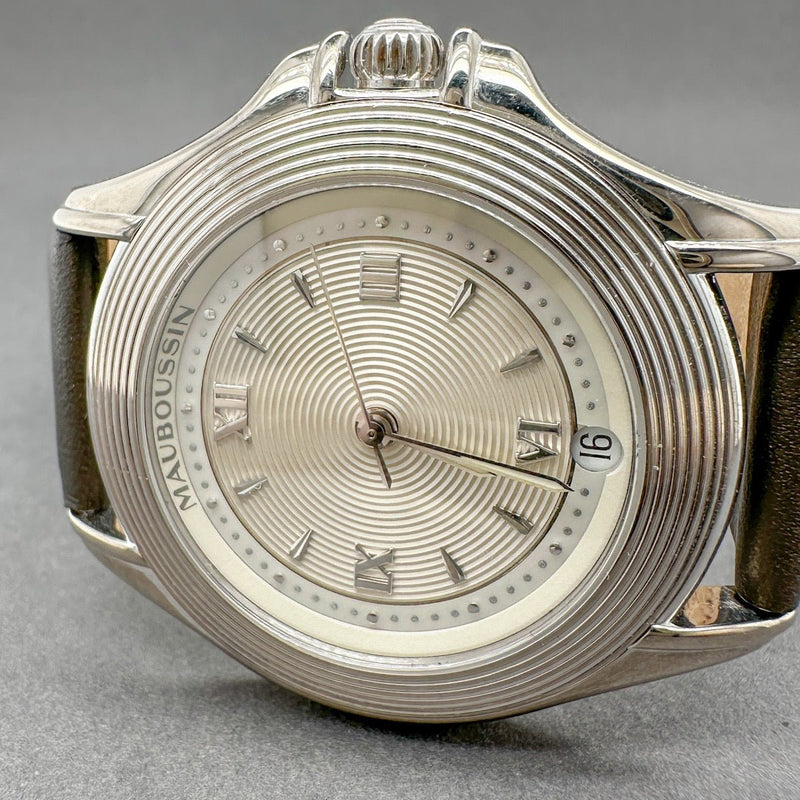 Estate Mauboussin 18K W Gold Automatic Watch Ref#R.02368 - Walter Bauman Jewelers