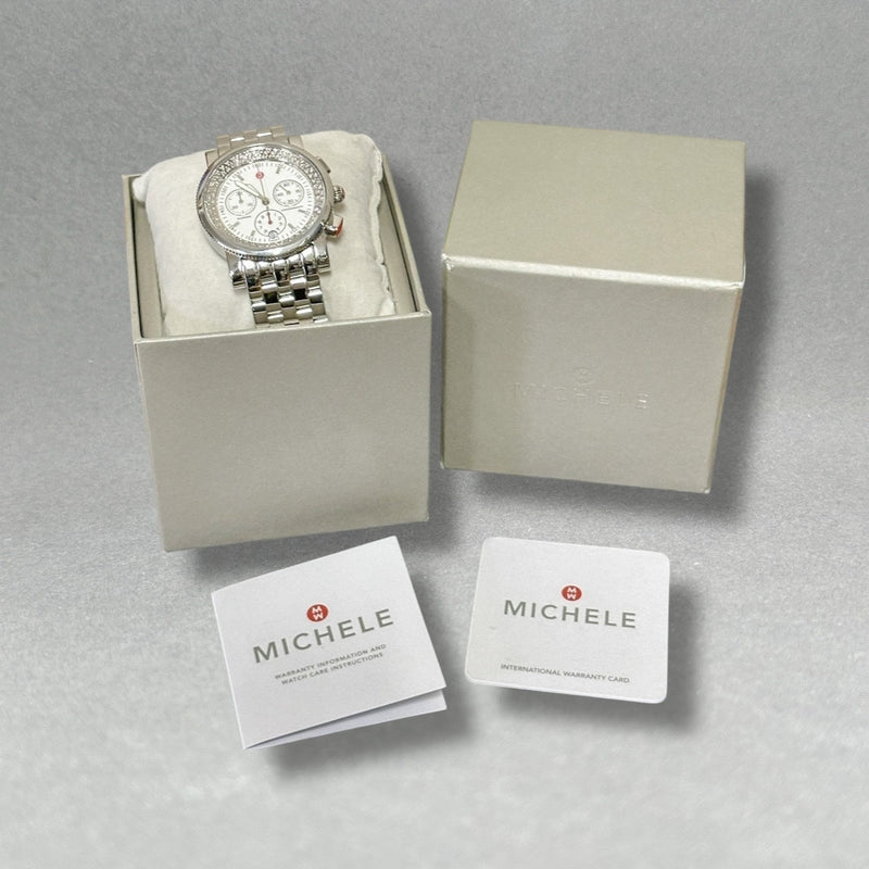 Estate Michele Sport Sail 0.46ctw Diamond Chronograph Quartz Watch - Walter Bauman Jewelers