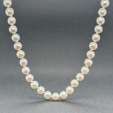 Estate Mikimoto 14K W Gold 18” 5.5 - 5.6mm Pearl Necklace - Walter Bauman Jewelers