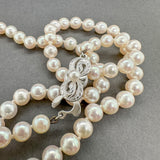 Estate Mikimoto 14K W Gold 18” 5.5 - 5.6mm Pearl Necklace - Walter Bauman Jewelers