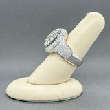 Estate Mouawad 18K W Gold 3.72ctw G - H/VS1 - 2 Diamond Rosette Ring - Walter Bauman Jewelers