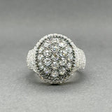 Estate Mouawad 18K W Gold 3.72ctw G - H/VS1 - 2 Diamond Rosette Ring - Walter Bauman Jewelers