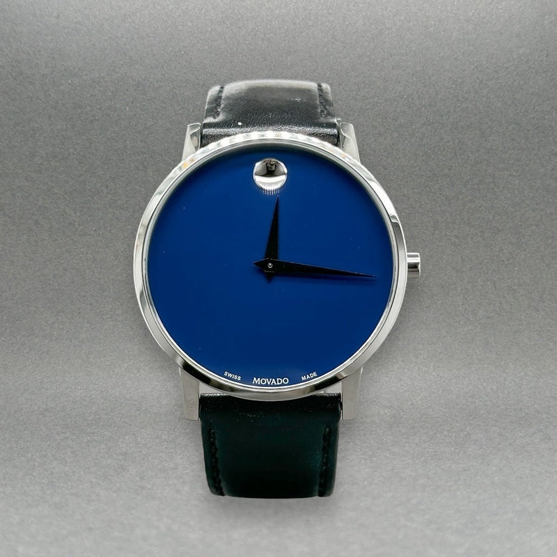 Estate Movado Museum Classic Men’s Quartz Watch Ref#07.1.14.1458 - Walter Bauman Jewelers