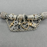 Estate Pandora SS Hearts & Crosses Charm Wrap Bracelet - Walter Bauman Jewelers