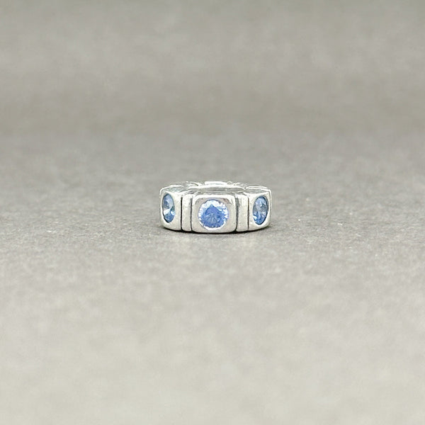 Estate Pandora SS Trinity Blue Spacer Bead Charm - Walter Bauman Jewelers