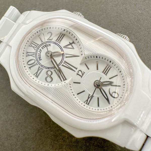 Estate Phillip Stein Teslar White Ceramic Women’s Quartz Watch Ref#1-CW-MW-CW - Walter Bauman Jewelers